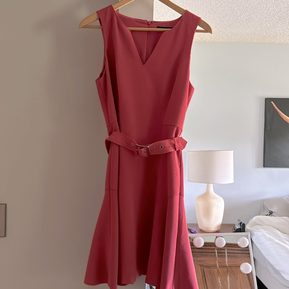 Beautiful raspberry sorbet color. Size 4